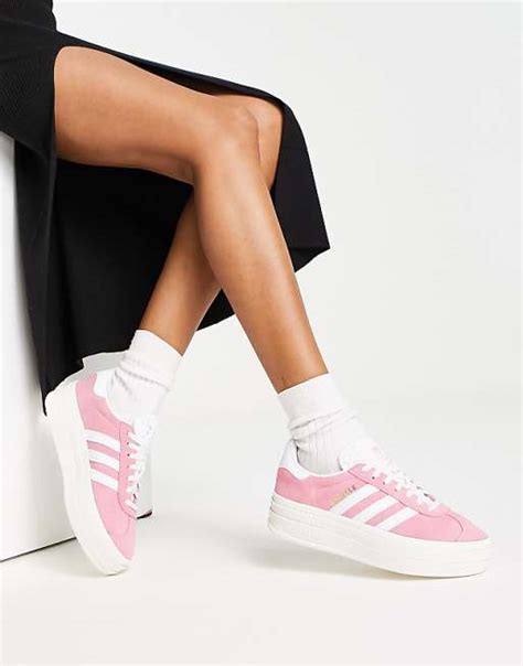 adidas original womens white pink white|pink adidas with blue stripes.